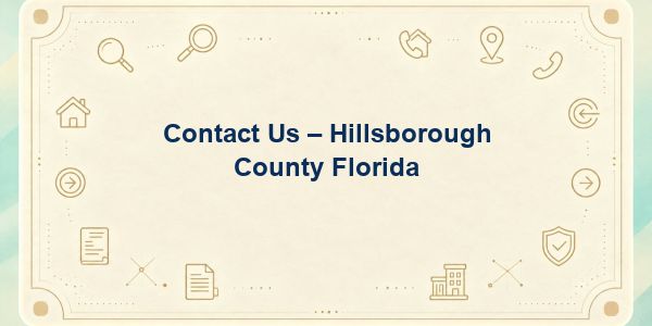 Contact Us – Hillsborough County Florida