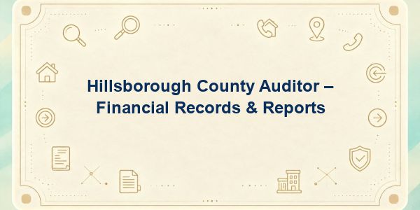 Hillsborough County Auditor – Financial Records & Reports