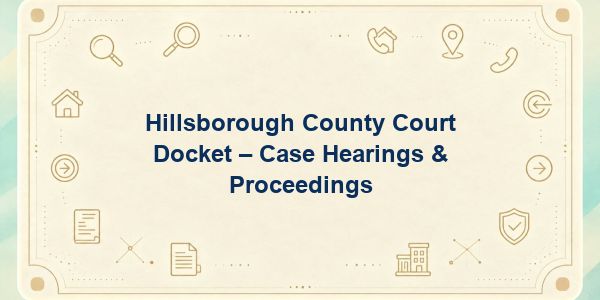 Hillsborough County Court Docket – Case Hearings & Proceedings